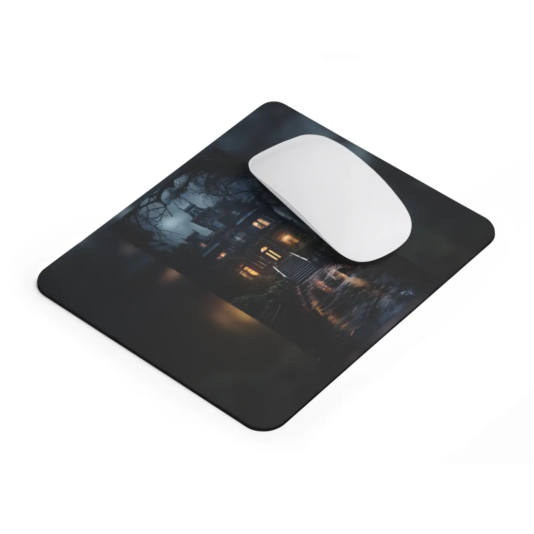 Ethereal Victorian Mansion at Dusk: A Haunting Atmosphere - Mouse Pad