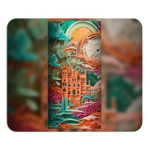Paper-Cut Palace Among Foliage Mouse Pad