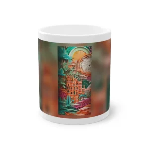 Paper-Cut Palace Among Foliage Mug