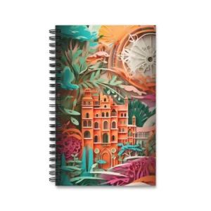 Paper-Cut Palace Among Foliage Spiral Notebook