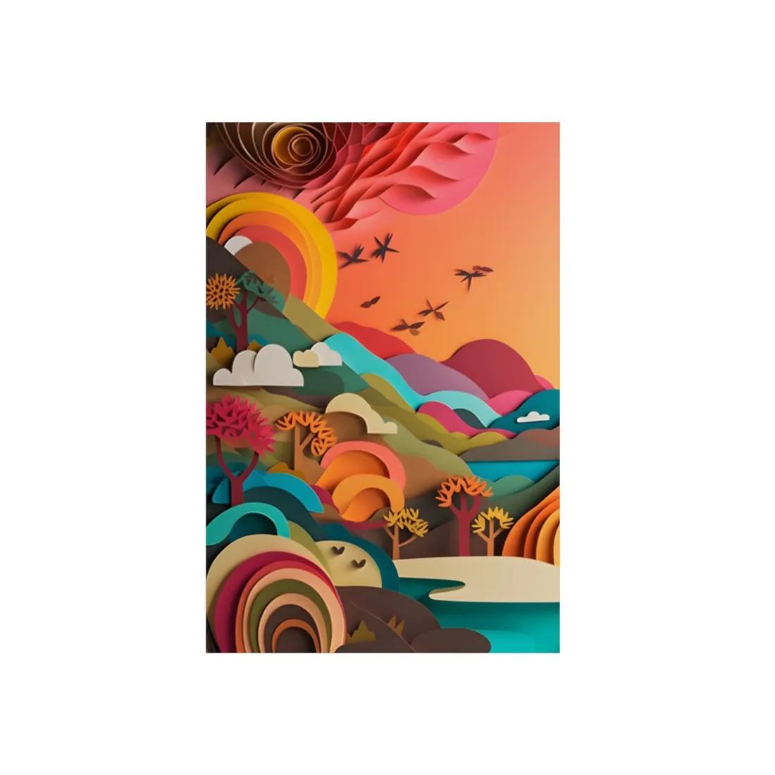 European Quilled Artwork: A Masterpiece of Paper Intricacy - Metal Poster