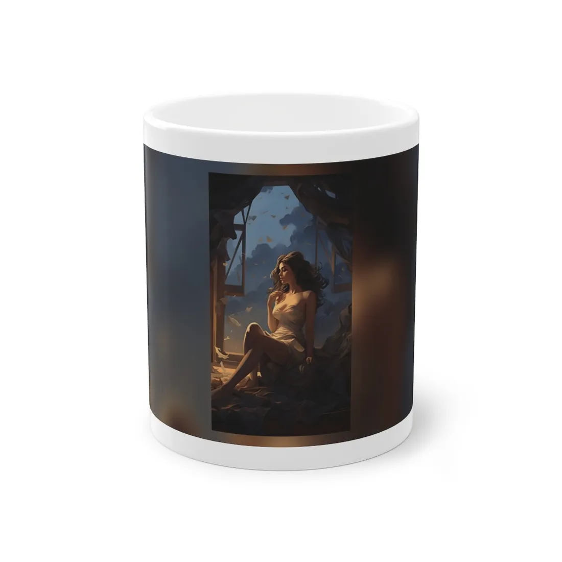 Everyday Moment: Person in Front of White Wall - Documentarty Style Art - Mug