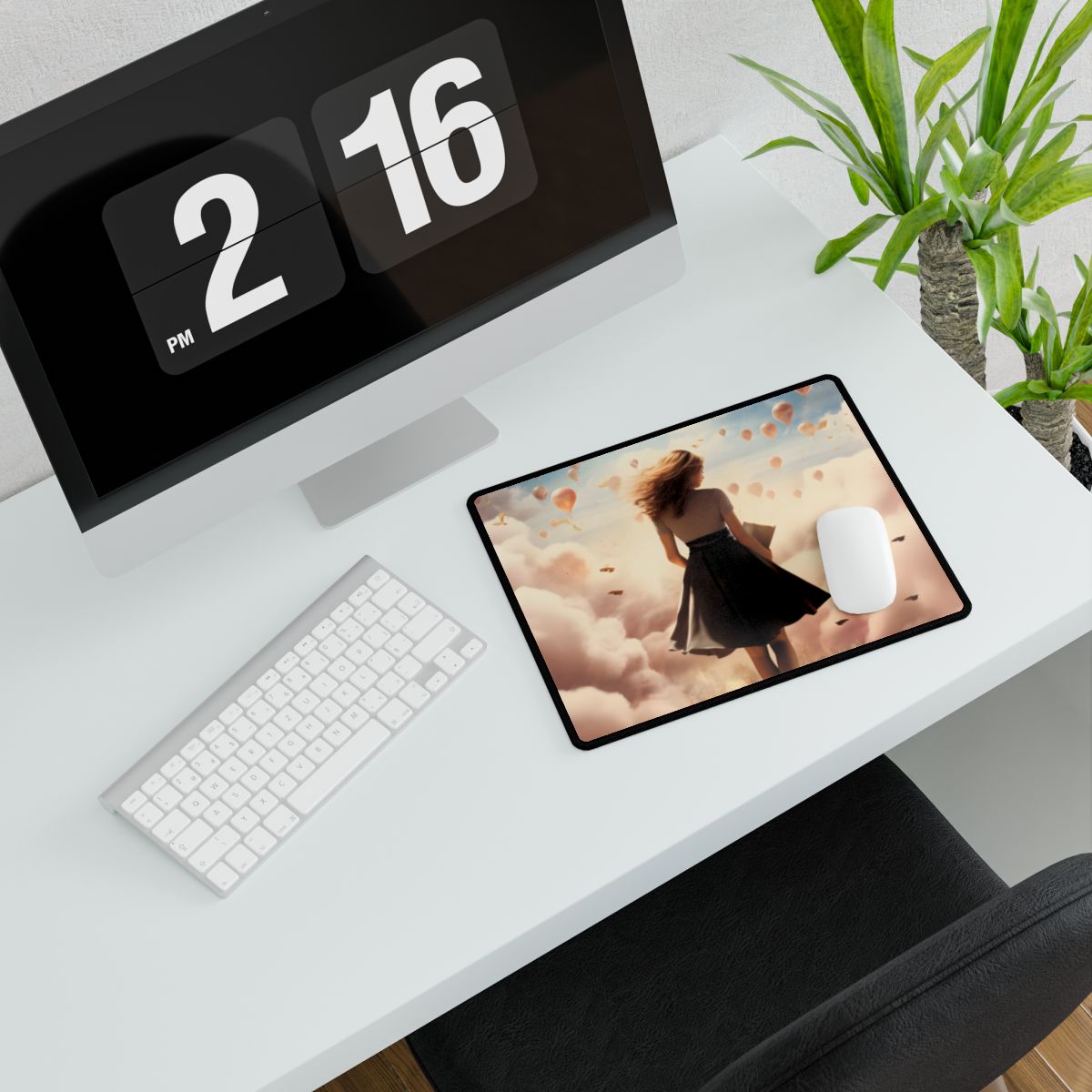 Everyday Person: Neutral Expression Artwork - Desk Mat