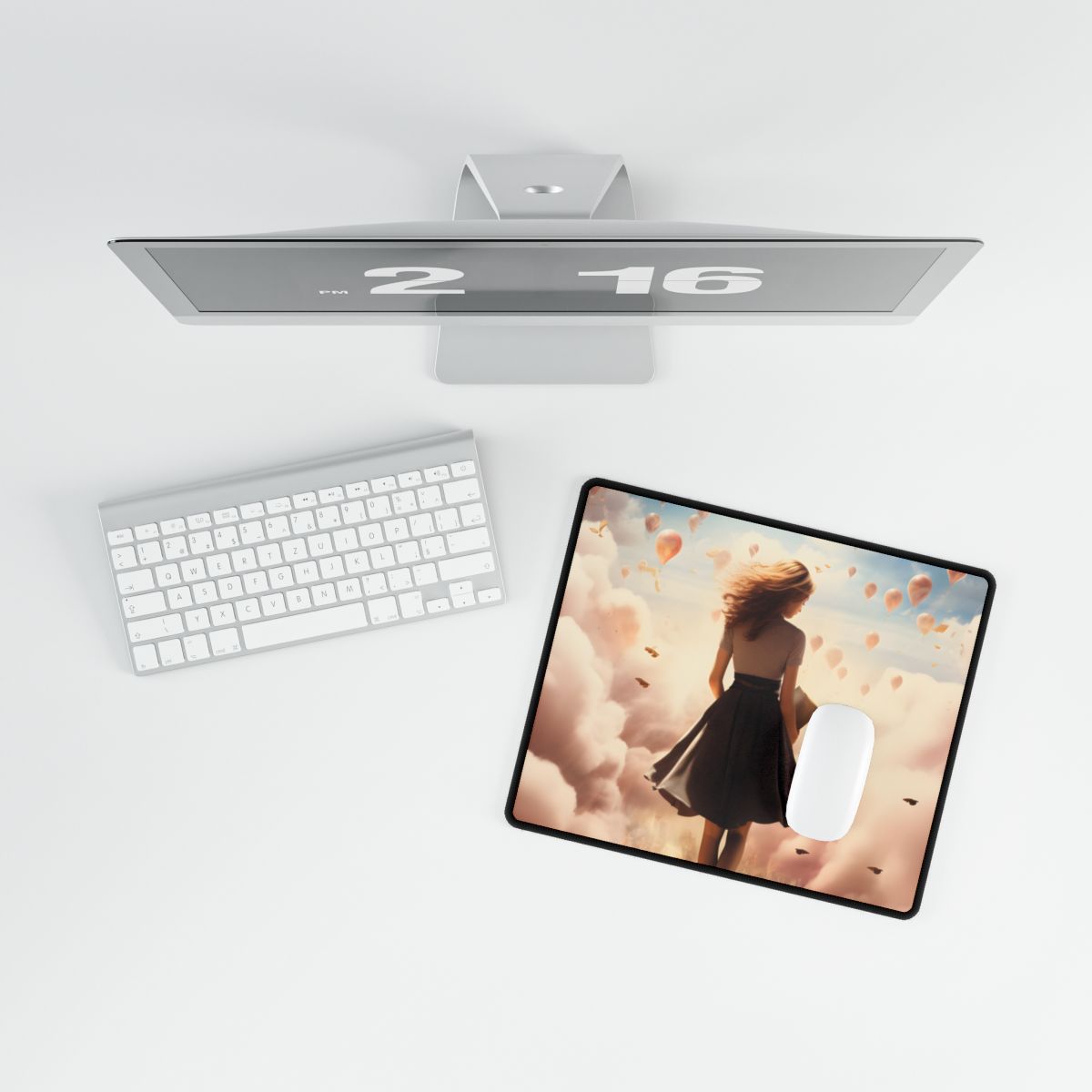 Everyday Person: Neutral Expression Artwork - Desk Mat