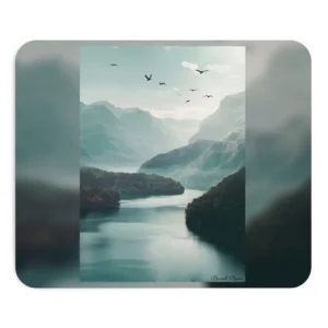 Misty Mountain River Valley Mouse Pad