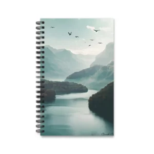 Misty Mountain River Valley Spiral Notebook