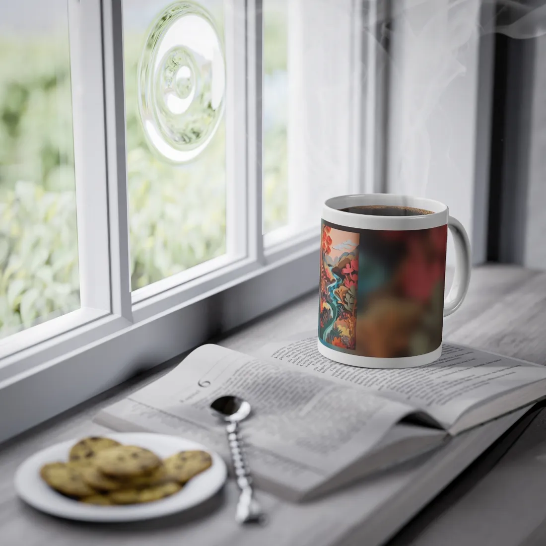 Eye-Catching American Landscape: Paper Quilling Art - Mug