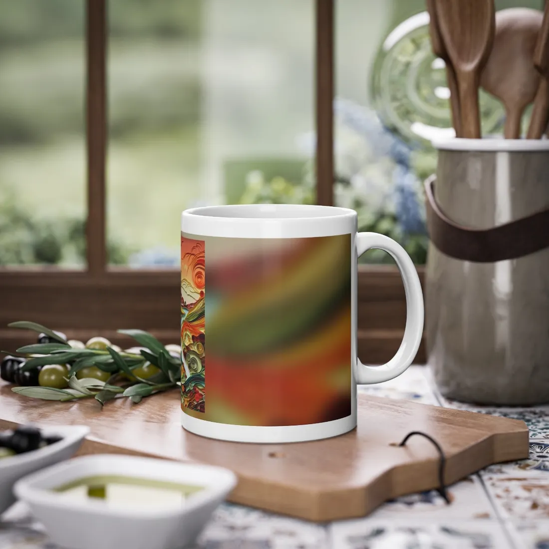 Eye-Catching American Landscape: Paper Quilling Nature Scene - Mug