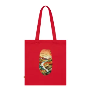 Quilled Sunset River Landscape Tote Bag