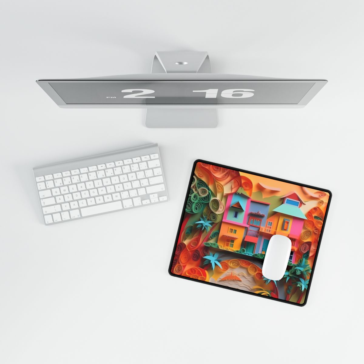 Eye-Catching Beach Paper Quilling: Quilled Landscape Artwork - Desk Mat