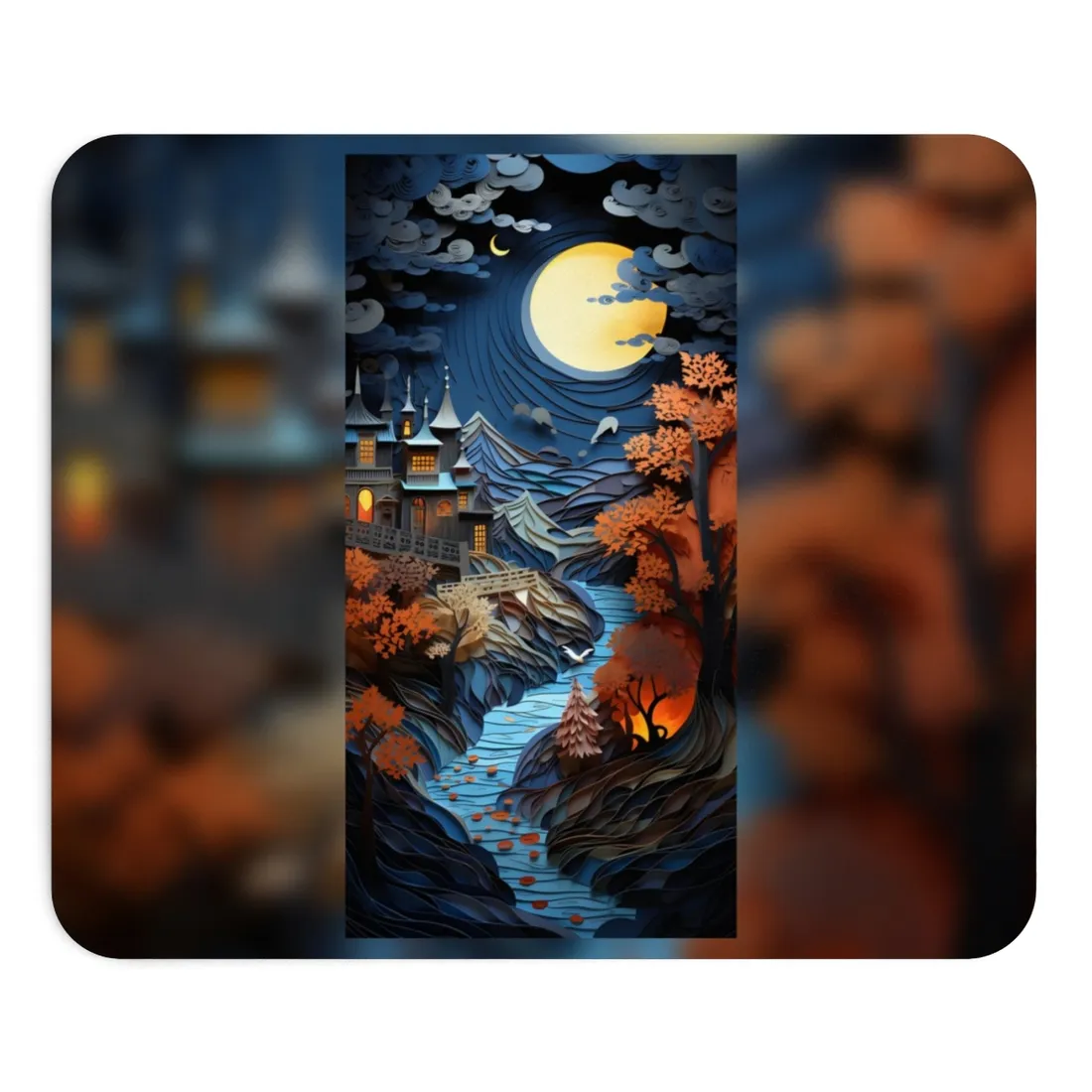 Eye-Catching European Landscape: Realistic Paper Quilling - Mouse Pad