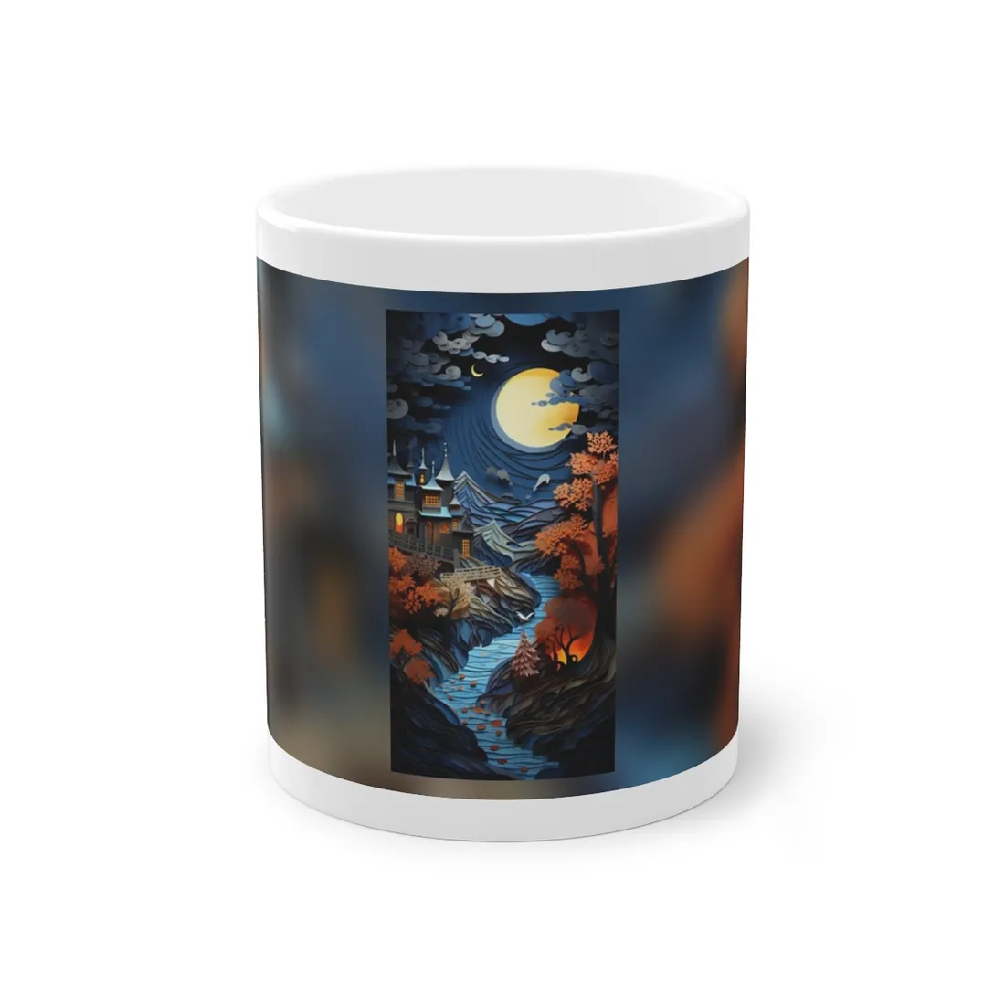 Eye-Catching European Landscape: Realistic Paper Quilling - Mug