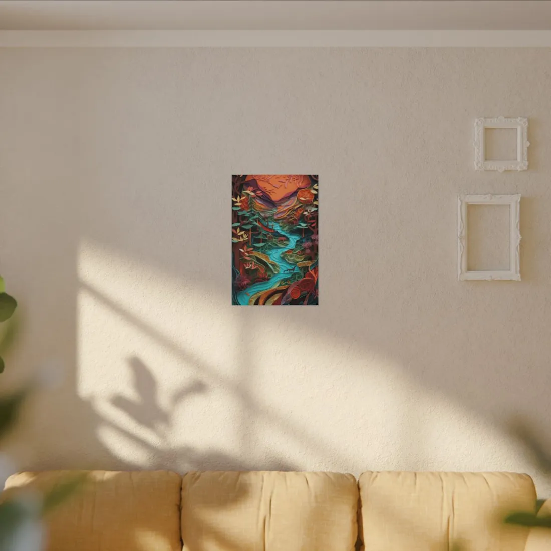 Eye-Catching Paper Quilling Canyon Landscape: Desert Dreams - Canvas