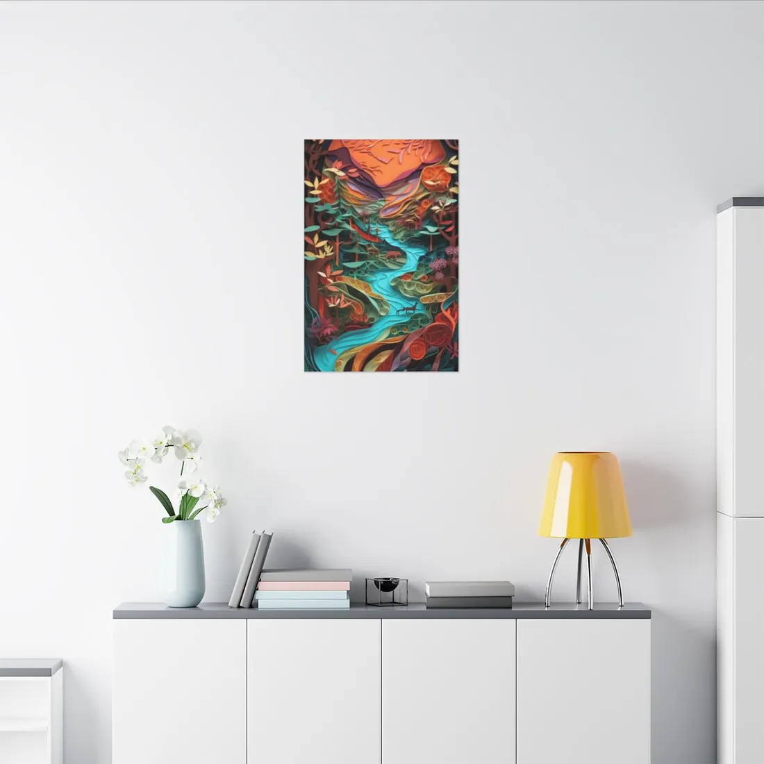 Eye-Catching Paper Quilling Canyon Landscape: Desert Dreams - Canvas