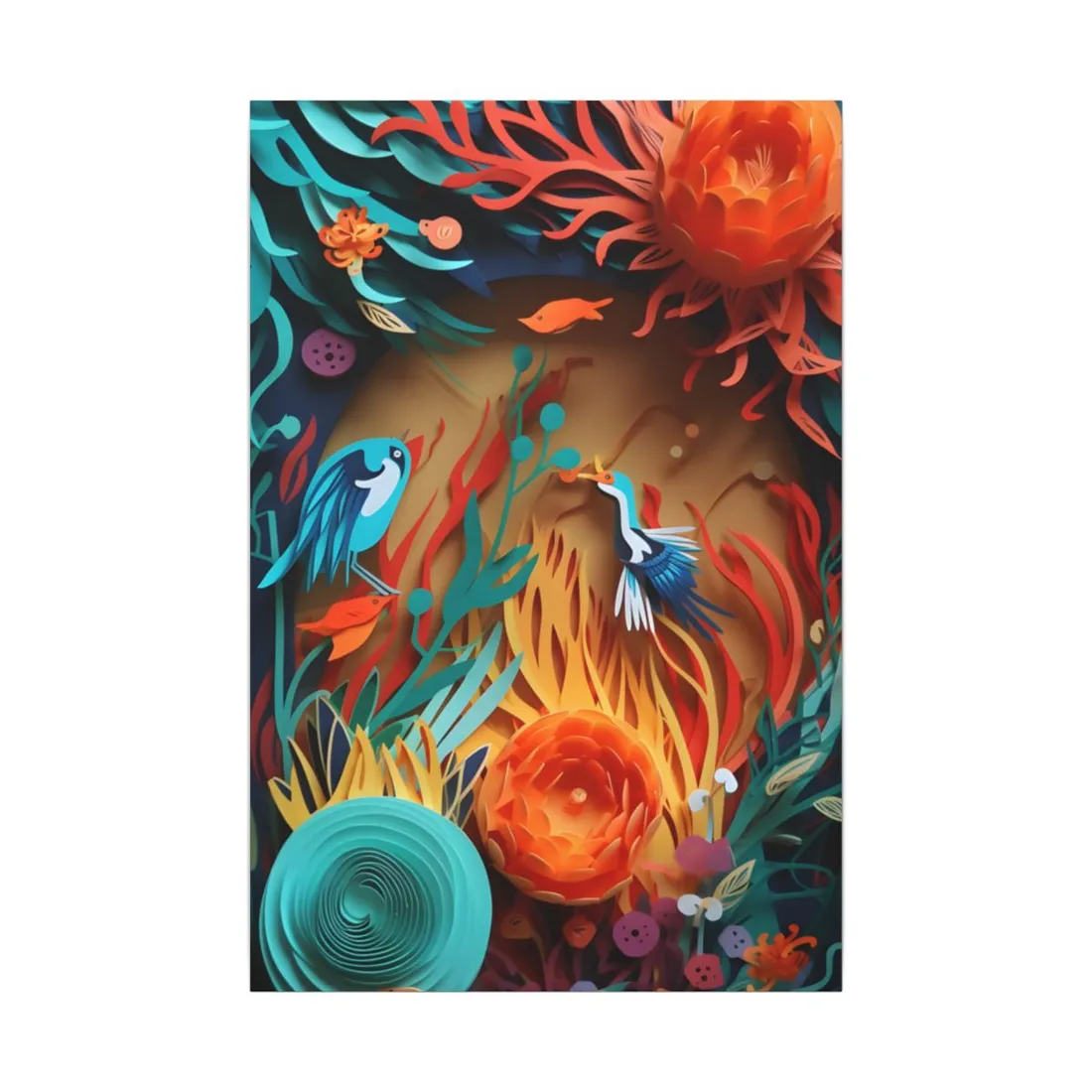 Eye-Catching Paper Quilling Indian Landscape - Canvas