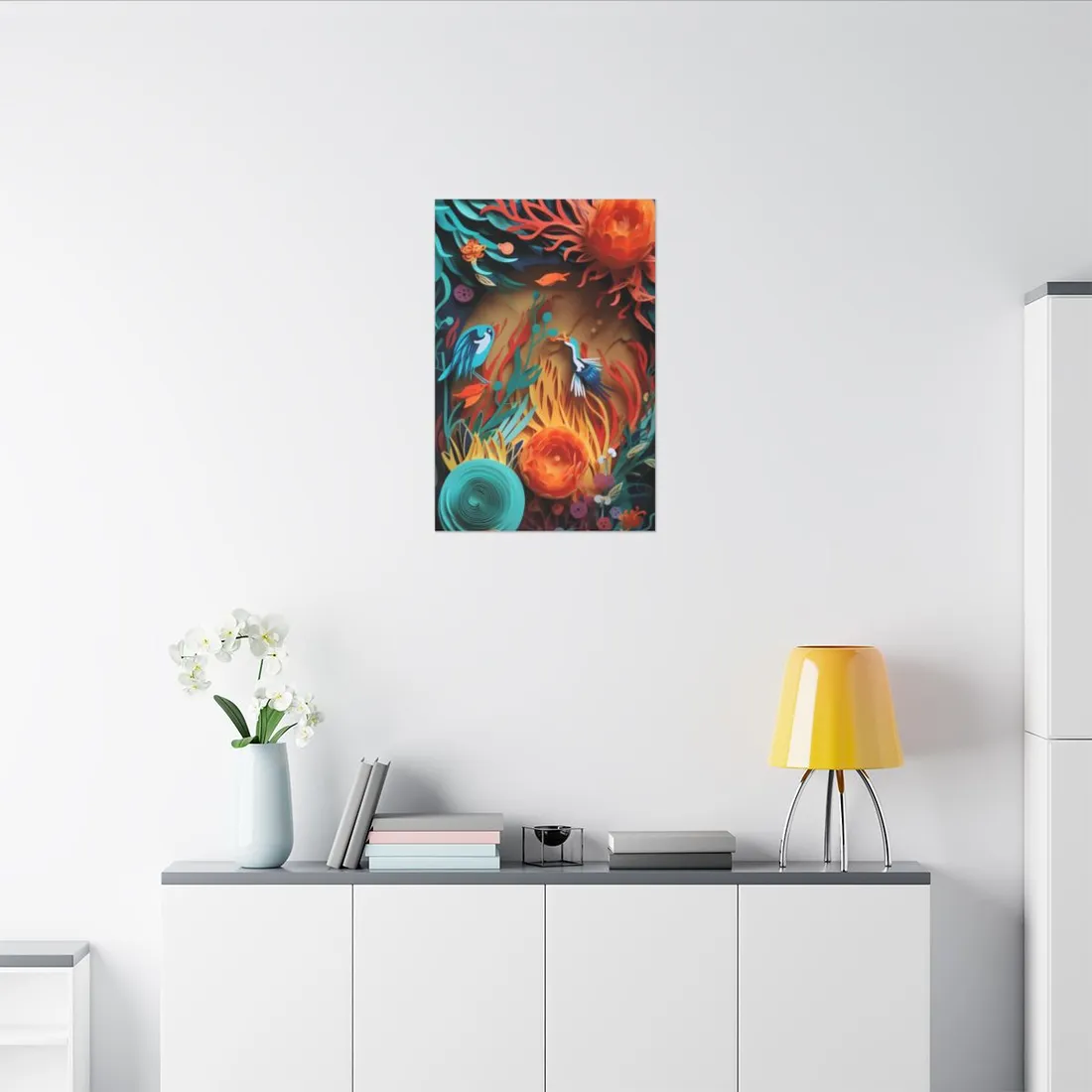 Eye-Catching Paper Quilling Indian Landscape - Canvas