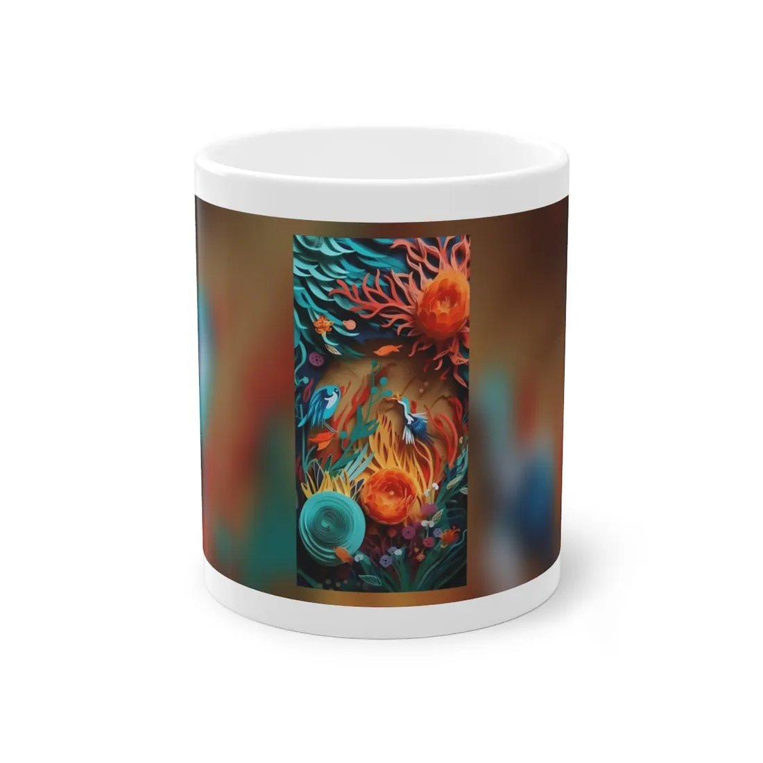 Eye-Catching Paper Quilling Indian Landscape - Mug