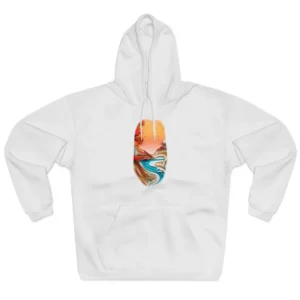 Turquoise River Paper Art Hoodie