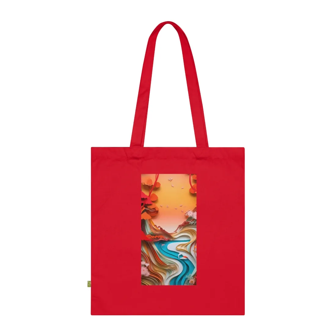 Eye-Catching Paper Quilling Japanese Landscape: Serene Natural - Tote Bag