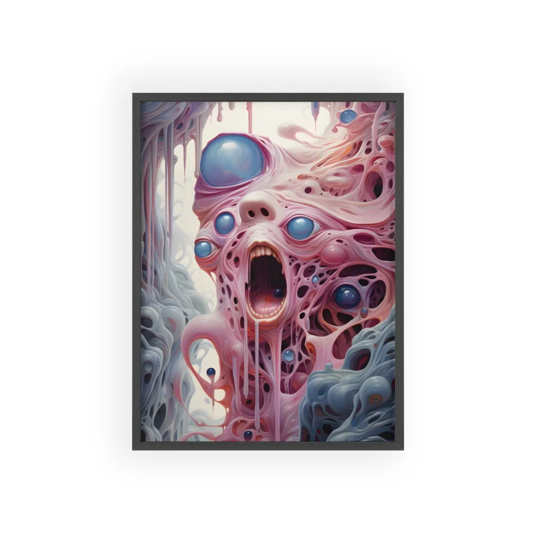 Fabric of Reality: Vibrant Portals and Rifts - Framed Poster