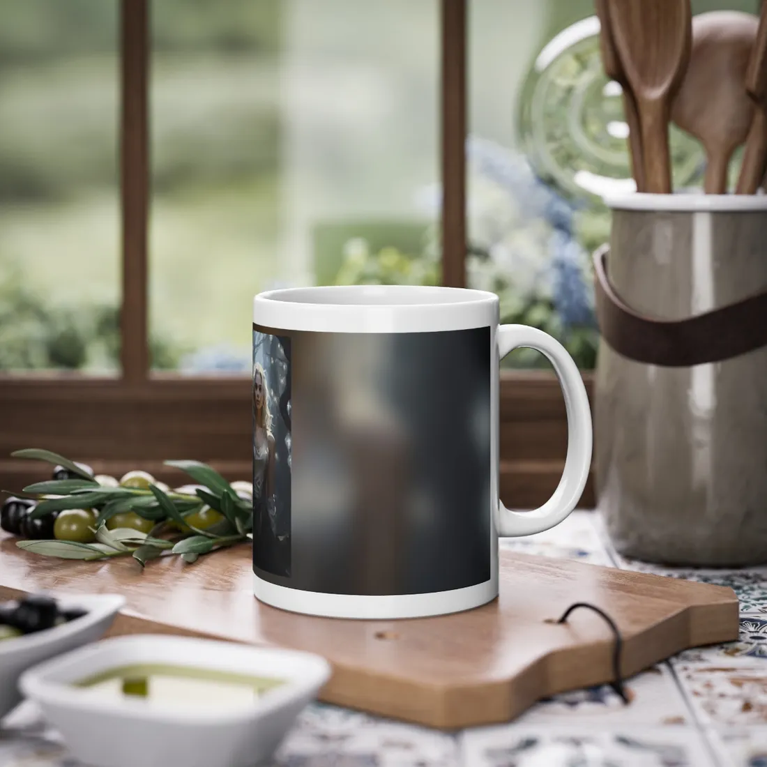 Faded Denim: Retro Style Blue Jeans - Mug