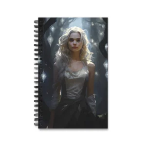 Woman Among Crystal Lanterns Spiral Notebook