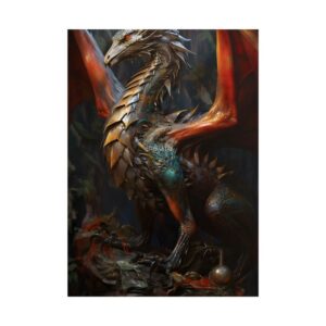 Silver Scaled Dragon Poster
