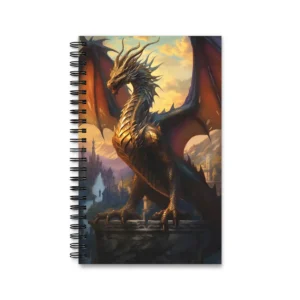 Golden Dragon at Sunset Spiral Notebook