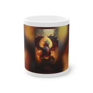 Black Dragon on Pedestal Mug