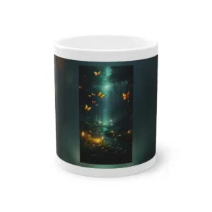 Butterflies over Forest Stream Mug