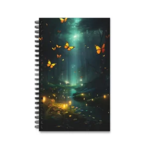 Butterflies over Forest Stream Spiral Notebook