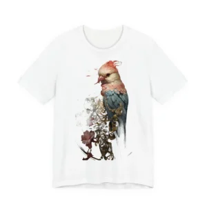 Ornate Pink Crested Bird T-Shirt