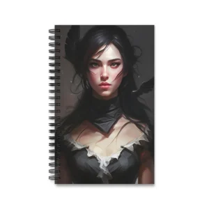 Woman with Black Hair Spiral Notebook