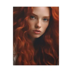 Copper Waves Portrait Canvas Print
