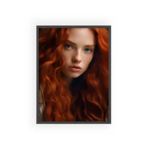 Copper Waves Portrait Framed Poster