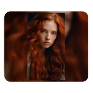 Copper Waves Portrait Mouse Pad