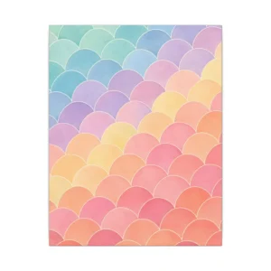 Pastel Fish Scale Pattern Canvas Print