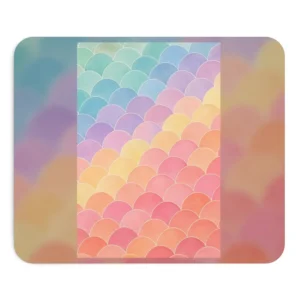 Pastel Fish Scale Pattern Mouse Pad