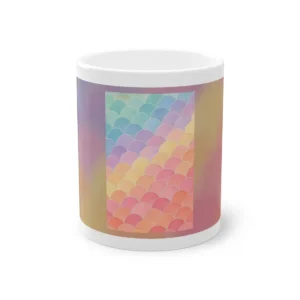 Pastel Fish Scale Pattern Mug