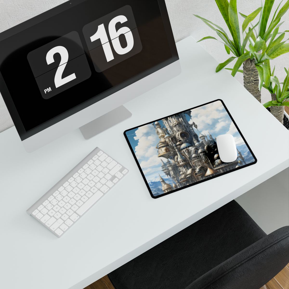 Floating City Columbia 6: Breathtaking Modern Cityscape - Desk Mat