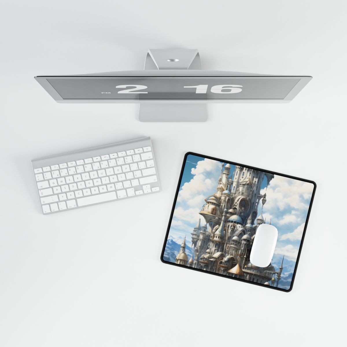 Floating City Columbia 6: Breathtaking Modern Cityscape - Desk Mat
