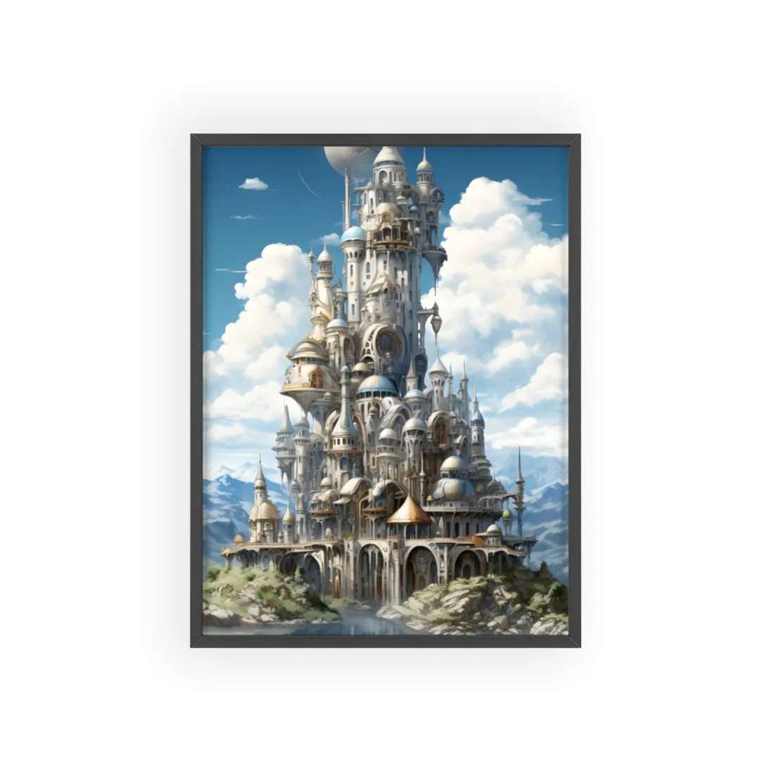 Floating City Columbia 6: Breathtaking Modern Cityscape - Framed Poster