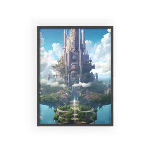 Floating Island City Framed Poster