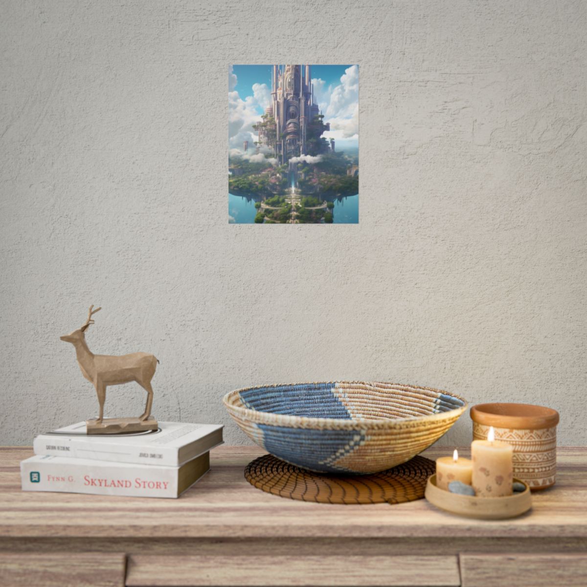 Floating City Dreamscape: Urban Harmony - Poster