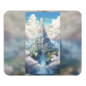 Floating Castle Above Clouds Mouse Pad