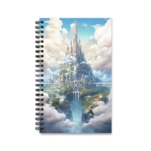 Floating Castle Above Clouds Spiral Notebook