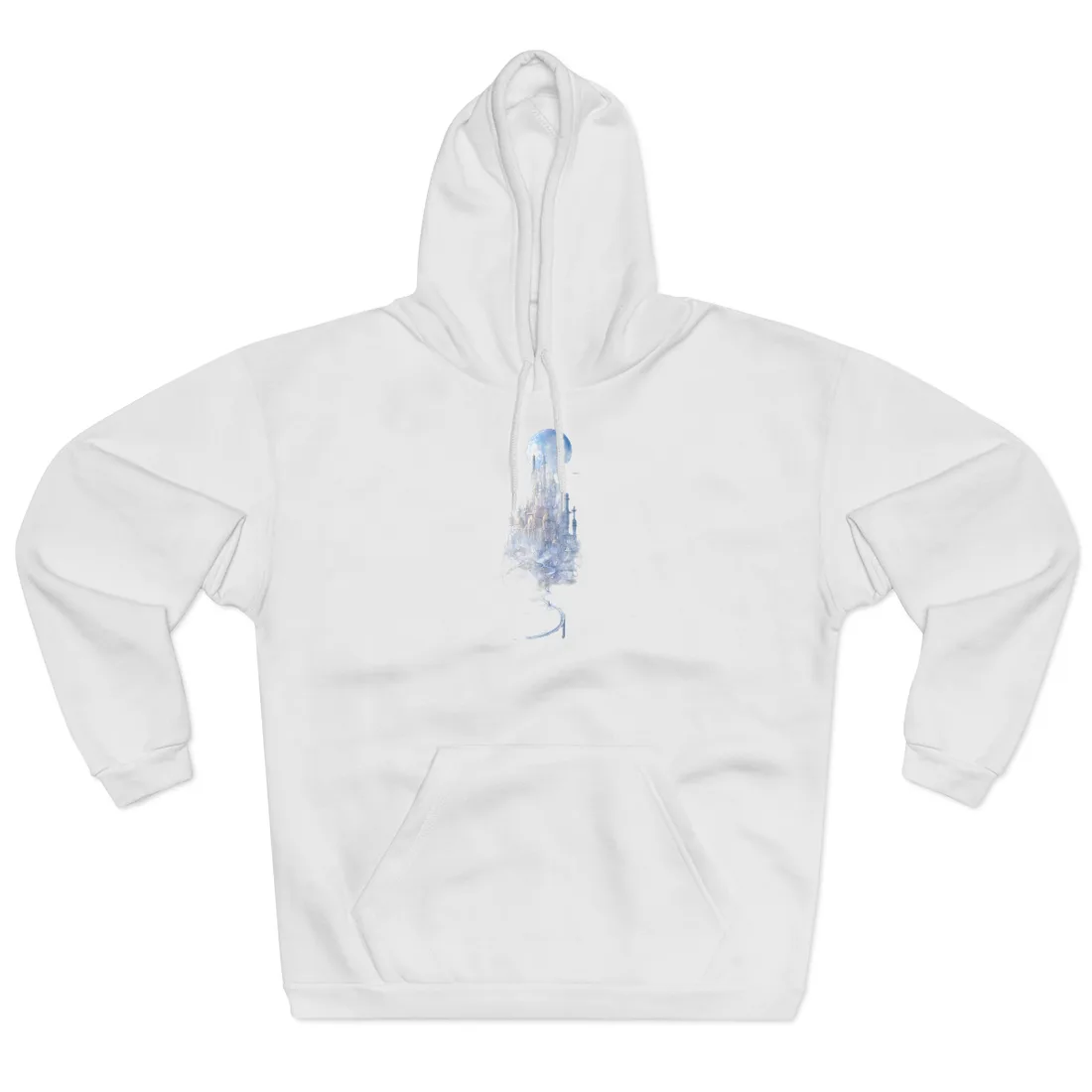 Floating City in Celestial Realm: Serene Fantasy - Hoodie (White)
