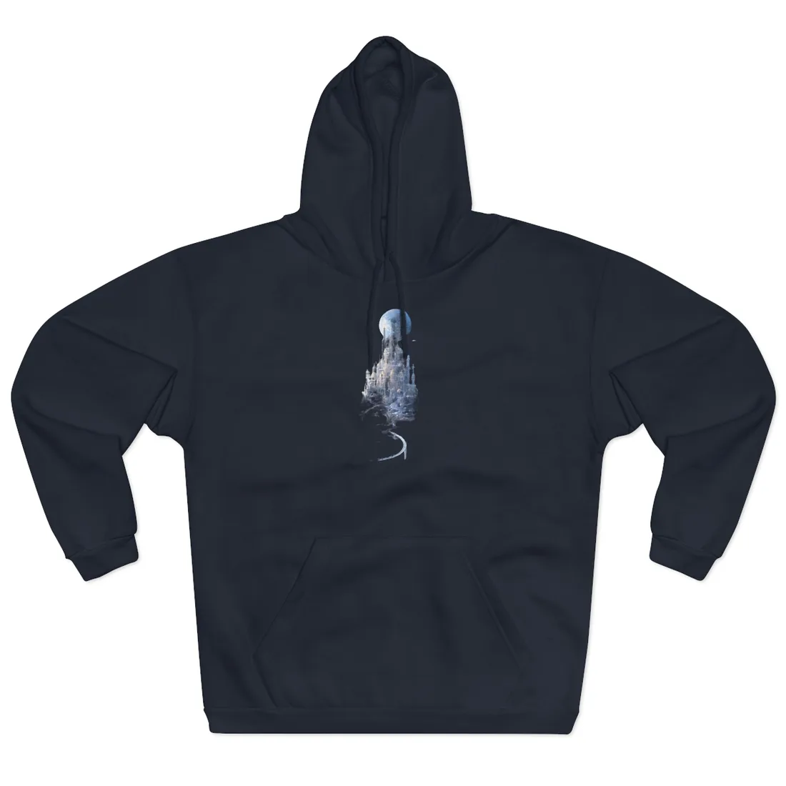 Floating City in Celestial Realm: Serene Fantasy - Hoodie (Navy)