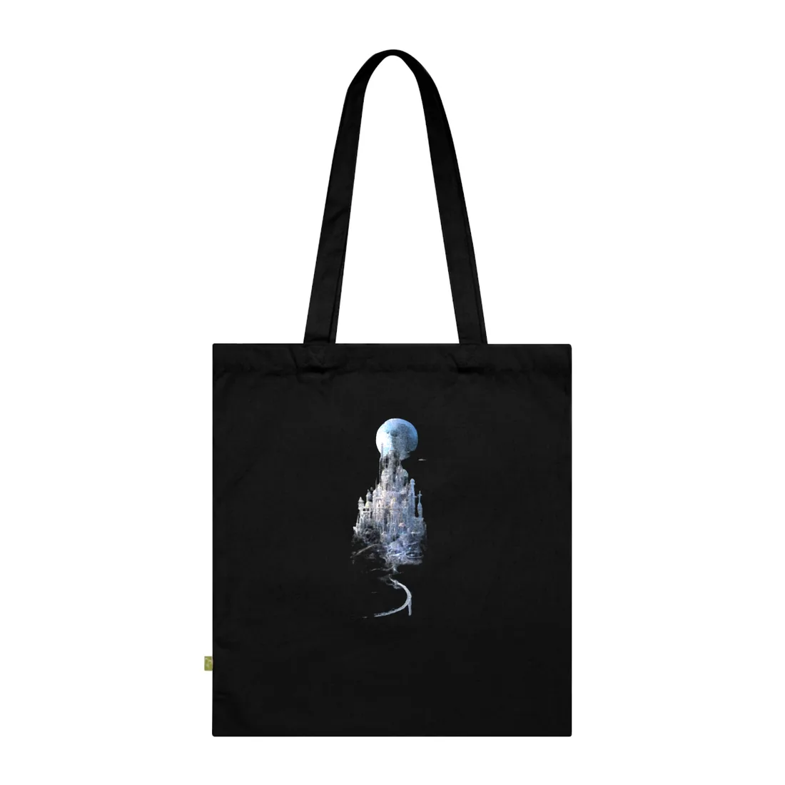 Floating City in Celestial Realm: Serene Fantasy - Tote Bag (Black)