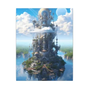 Floating City Above Sea Canvas Print